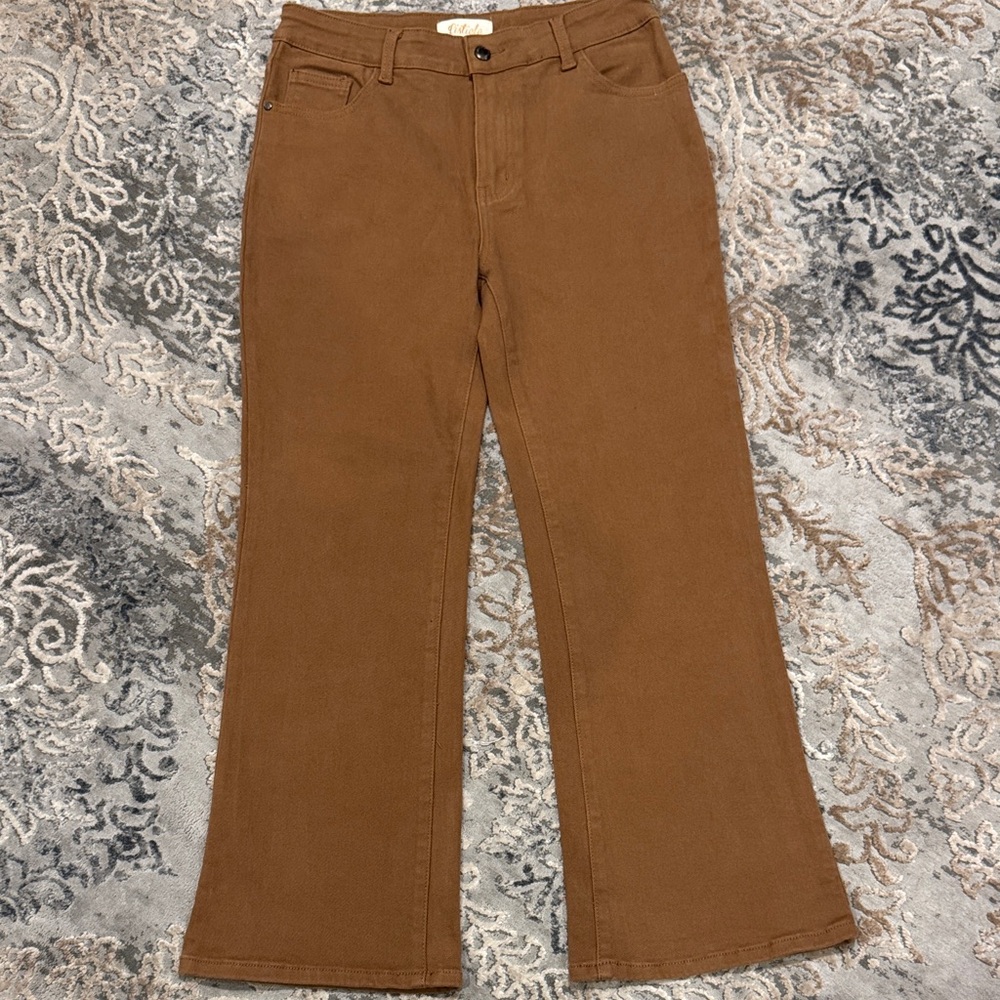 Listicle Copper Brown High-Rise Corduroy Pants